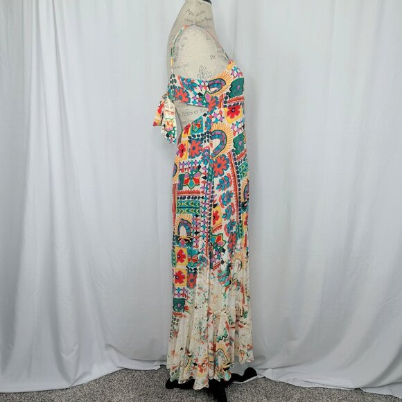 Paper Heart Anthropologie Dress Medium Maxi Aztec Sunrise - Picture 7 of 10
